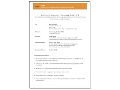 Bild Information BVMB Unternehmer Symposium
