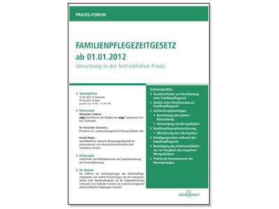 Bild Einladung Praxis-Forum Familienpflegezeitgesetz