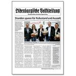 Oldenburgische Volkszeitung, Stunden sparen für Ruhestand und Auszeit, DBZWK