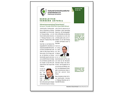 Bild Newsletter Verbund familienfreundlicher Unternehmen