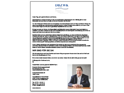 Bild Wir sind auch in der Corona-Krise für Sie da.