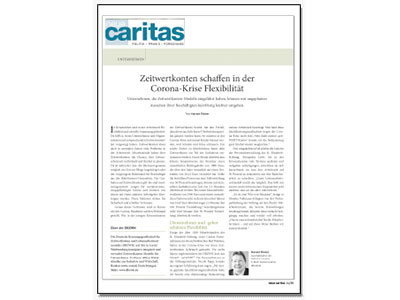 Bild „neue caritas“ berichtet: Zeitwertkonten in Corona-Krise