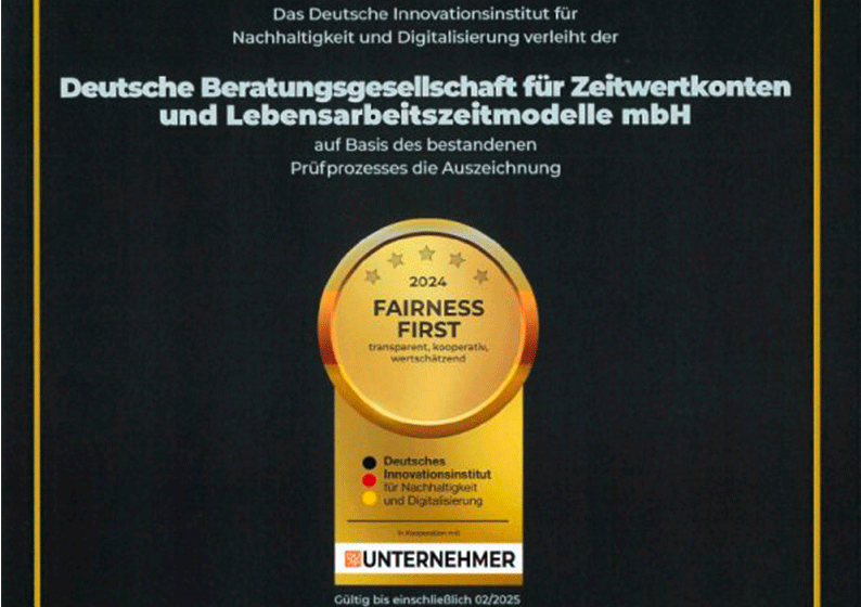 Bild Fairness First-Siegel des Deutschen Innovationsinstituts