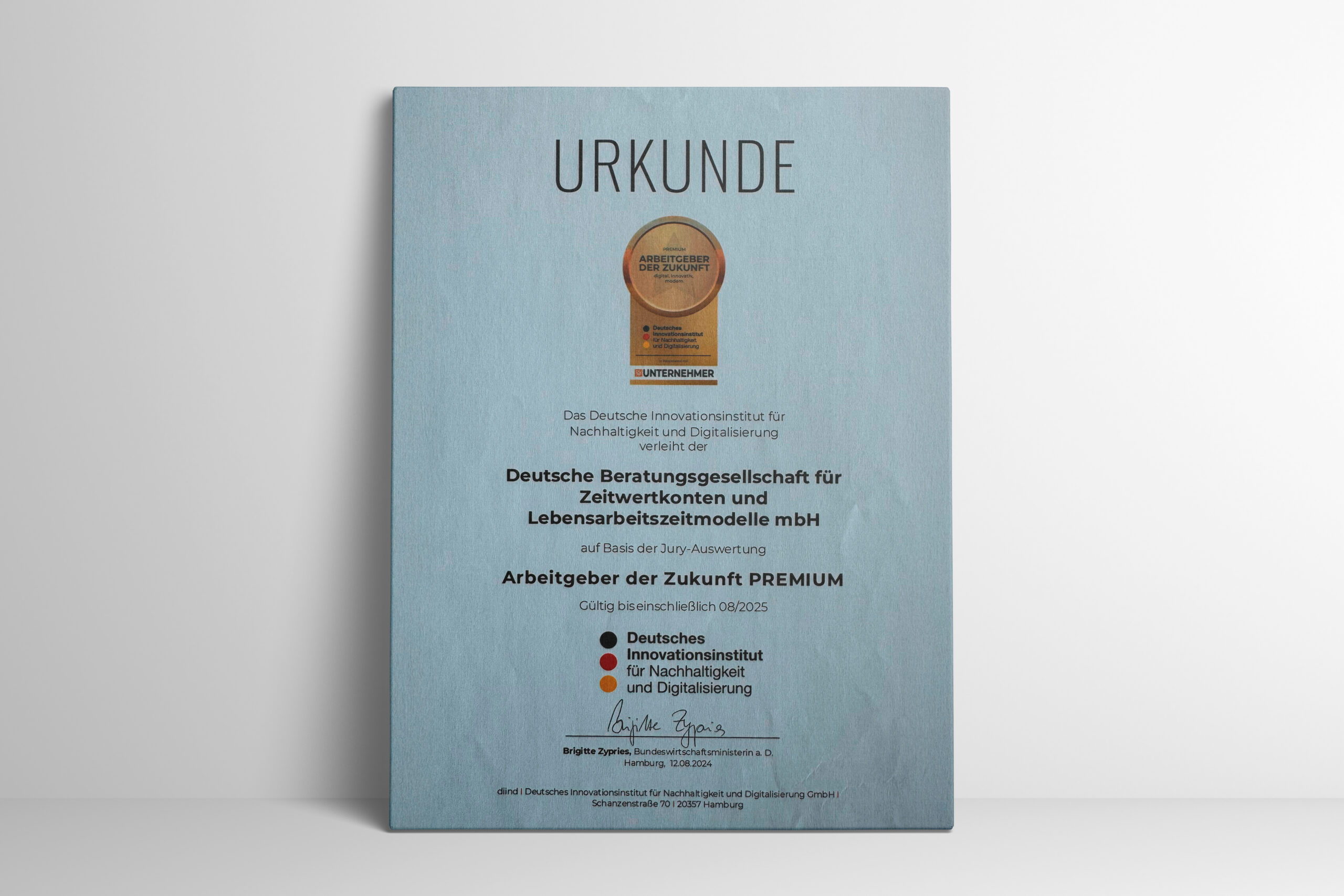 Bild DBZWK ist „Arbeitgeber der Zukunft PREMIUM“