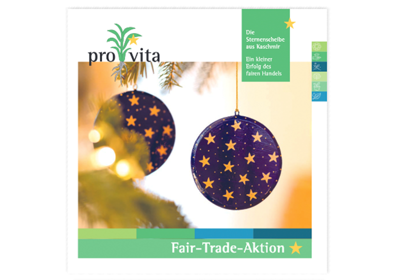 Bild Fair-Trade-Aktion aus Kashmir: Sternenscheibe zu Weihnachten