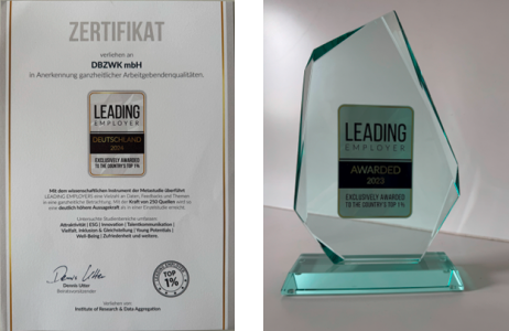 Urkunde Leading Employer, Leading Employer Award